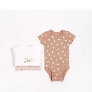 Petit Lem Mockingbird 3 Pack Bodysuits NB /0 M